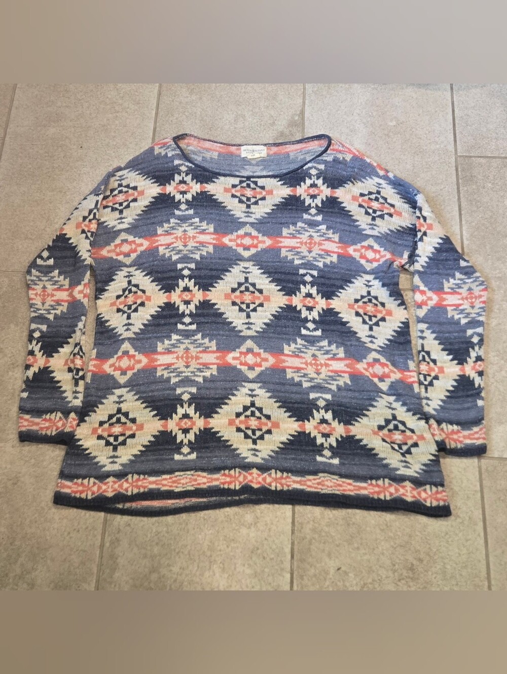 Denim & Supply Ralph Lauren Sweater XL Aztec Southwestern Cotton Knit Pullover